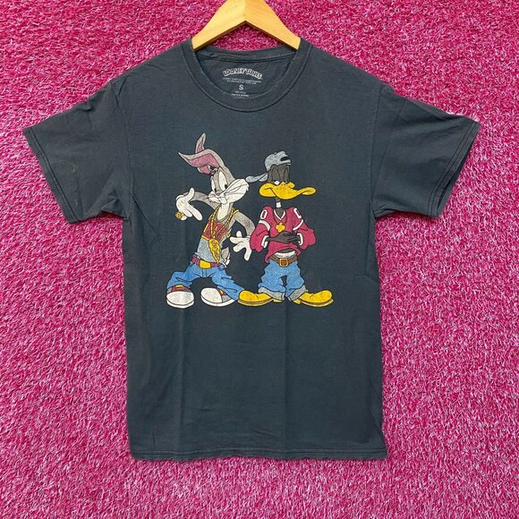 Looney Tunes Bugs Bunny Daffy Duck Hip Hop T-Shirt Small - Picture 1 of 4